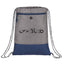Logan Drawstring Bag with Earbud Port Full Color - Navy - Front