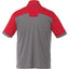 Mack Colorblock Performance Polo for Men Laser Engraving - Team Red/Steel Grey - Back Flat