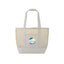 Mesh Tote Bag with Canvas Base and Handles Embroidery - Natural - View 1