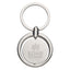 Metal Key Tag, Circular - Silver - Laser Engraving