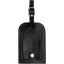Millennium Leather Luggage Tag with Snap Flap Debossing - Black - Front