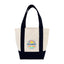 Mini Canvas Tote with Front Stash Pocket - Black - View 1