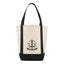 Mini Helm Shopper Tote Bag, Non-Woven - Natural with Black - Silk Screen