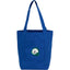 Mini Recycled Canvas Shopper with Front Pocket, 6 oz Embroidery - Blue - Front