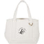 Mini Recycled Canvas Souvenir Tote with Brass Ring, 15 oz Transfer - Natural - Front
