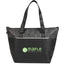 Mist Recycled Non-Woven Tote Cooler for 9 Cans Full Color - Black - Front