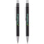 Mod Matte Pen and Pencil Set in Recycled Aluminum Full Color - Black - Front