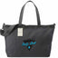 Moop Porter Canvas Tote with Crossbody Strap Embroidery - Gray - Front