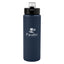 Nolan Recycled Single Wall Stainless Steel Bottle, 30 oz - Navy - Silk Screen