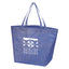Non-Woven Shopper Tote Bag, Crosshatch - Blue - Silk Screen