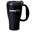 Omega Mug with Slider Lid, 16 oz - Black - Silk Screen