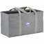 Oversized Carry-All Tote with Wire Rim Embroidery - Graphite - Front