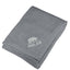 Oversized Ultra Plush Throw for Two, 60 x 70 Inches Embroidery - Gray - Front
