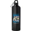 Pacific Aluminum Sports Bottle with Carabiner, 26 oz - Recycled Black - Front
