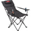 Padded Reclining Camping Chair with Pillow, 400 lb Capacity Transfer - Black - Front