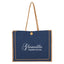 Paradise Tote Bag in Jute - Navy - Silk Screen