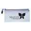 Pencil Pouch with a Zip, Clear - Royal Blue - Silk Screen