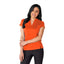 Piedmont Stand Collar Polo for Women Embroidery - Saffron - On Model