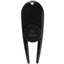 Plastic Divot Repair Tool with Ball Marker - Black - Front
