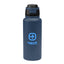 Pop Sip Recycled Stainless Steel Bottle, 32 oz - Navy - Silk Screen