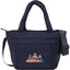 Puffer Quilted Tote Cooler for 9 Cans Transfer - Navy - Front