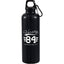 Race Color-Drenched Bottle with Carabiner, 25 oz - Black - Front
