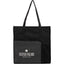 Radius Recycled Tote with Mesh Bottle Pocket Full Color - Black - Front