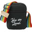 Rainbow Crossbody Bag in Recycled PET - Black - Front