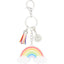 Rainbow Keychain with Tassel and Charms Laser Engraving - Rainbow - Front