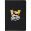Rainbow Notebook with Matching Elastic, 5 x 7 Inches - Black - Front