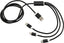 Realm Aluminum 3-in-1 Charging Cable, 47 Inch - Black - Front