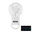 Rechargeable Handheld Fan with Carabiner - White - Pad Print