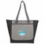 Reclaim Two-Tone Zippered Tote in Recycled Polyester - Graphite - Front
