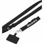 Recycled Crossbody Phone Lanyard, Adjustable - Black - Right Angle