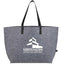 Recycled Felt Shoulder Tote, 22 L Full Color - Charcoal - Front