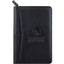 Recycled Junior Zip Padfolio with USB and Card Holders Debossing - Black - Front