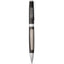 Recycled Stainless Steel Gel Pen with Chrome Accents - Black - Front