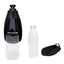 Recycled Water Bottle and Dispensing Bowl, 21 oz - Clear with Black - Silk Screen