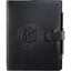 Refillable Journal with Tab and Loop Closure, 6.5 x 8.25 Inches Debossing - Black - Front