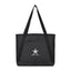 Repeat Recycled Tote with Hidden Zip Pocket Embroidery - Black - View 1