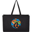 Repose Wide Recycled Shoulder Tote, 10 oz Transfer - Black - Front