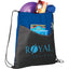 Rivers Non-Woven Drawstring Bag with Pen Sleeves Full Color - Royal Blue - Front