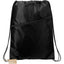 Robin Recycled Drawstring Bag with Earbud Port - Black - Front