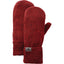 Roots73 Maplelake Fleece Lined Knit Mittens Embroidery - Dark Red Heather - Flat