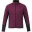 Rougemont Diamond Quilted Hybrid Puffer Jacket for Men Embroidery - Maroon/Black - Front