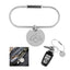 Screw Lock Key Ring and Round Charm - Screw Lock Key Ring With Round Charm