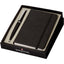 Sheaffer Pocket Notebook and Chrome Ballpoint Gift Set Debossing - Black - Photo