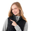 Shefford Heated Puffer Vest for Women Embroidery - Black/Black - On Model