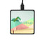 Slim Square Wireless Charging Pad with Cable Full Color - Black - Front
