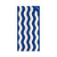 Slowtide Wavy Stripe Beach Towel with Zip Pocket, 60 x 30 Inches Transfer - Blue - View 1